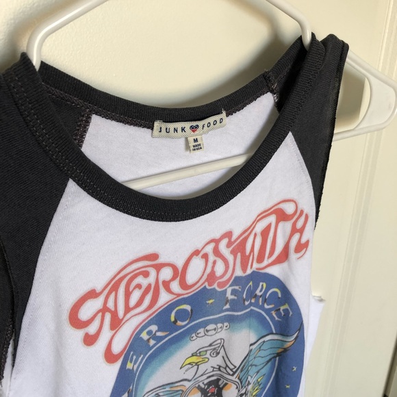 Junk Food Clothing Aerosmith Muscle Tee - Black and White - Picture 3 of 4
